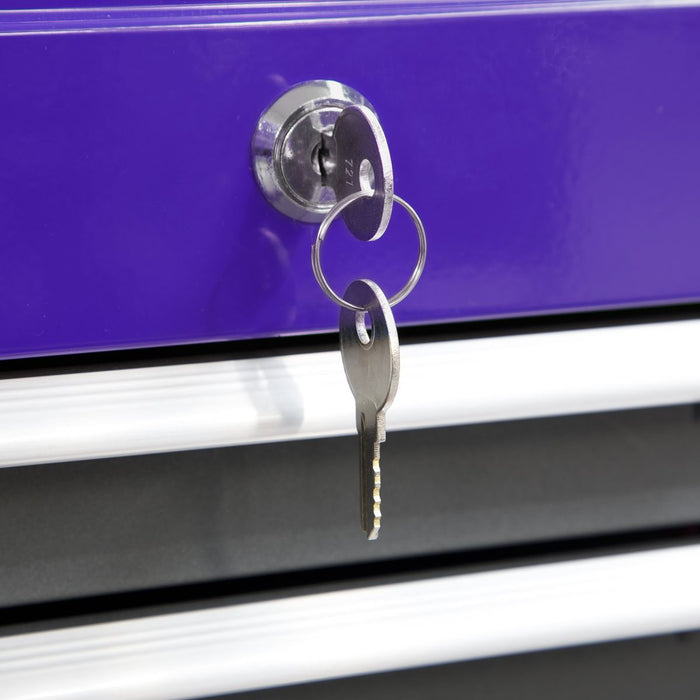 Sealey Mid-Box 3 Drawer with Ball-Bearing Slides Purple/Grey AP22309BBCP Sealey  - Dynamic Drive