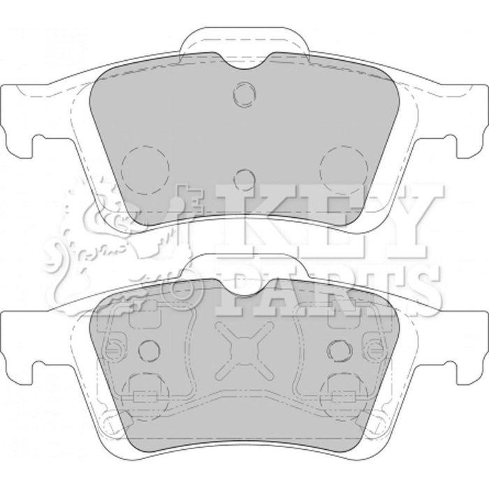 Genuine Key Parts KBP1938 Rear Brake Pads (Ate-Teves)