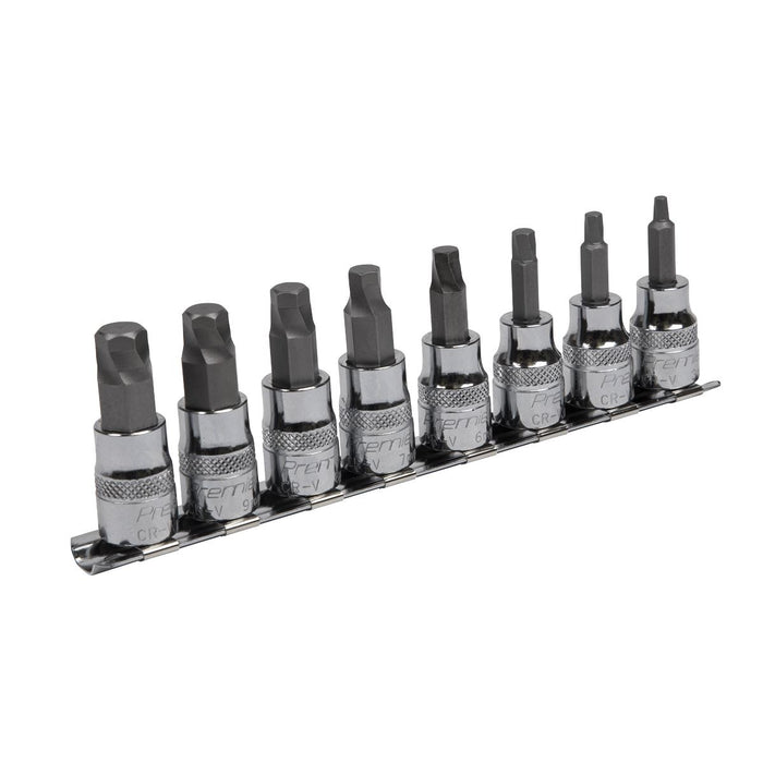 Sealey Hex Socket Bit Set Lock-Onï 8pc 3/8"Sq Drive Metric AK65601