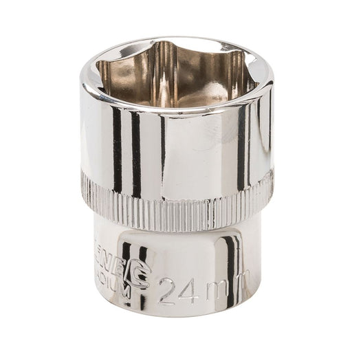 Silverline Socket 1/2" Drive 6pt Metric 24mm Silverline  - Dynamic Drive