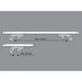 Locking Universal Aluminium Car Roof Bars Cross Rack 1.2M For Raised Rails 90kg Maypole  - Dynamic Drive