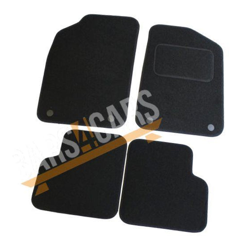 Fully Tailored Black Carpet Car Mats for Fiat 500 Dec 12> Set of 4 With 4 Clips UKB4C  - Dynamic Drive