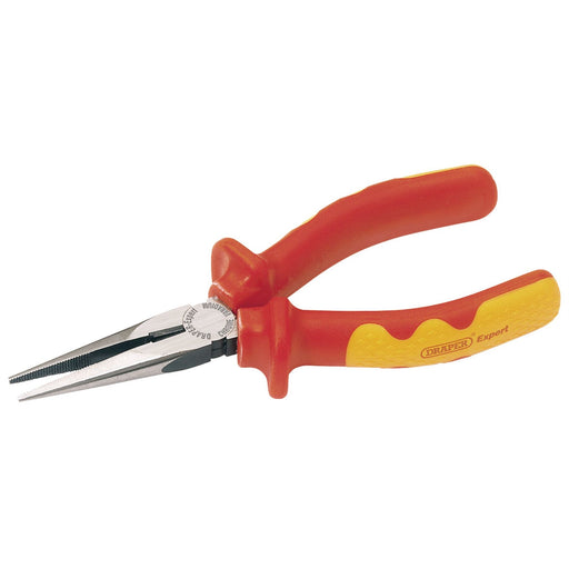 Draper VDE Approved Fully Insulated Long Nose Pliers, 160mm 69174 Draper  - Dynamic Drive