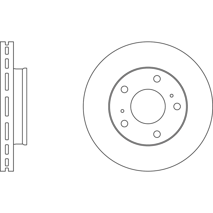 Genuine APEC Front Brake Discs & Pads Set Vented for Nissan Largo