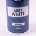 2 x PMA Aerosol Spray Paint Matt White Acrylic High Coverage 500ml PMA  - Dynamic Drive