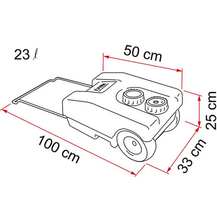 Fiamma Roll-Tank 23L Fresh Water in Blue (02428A01A)