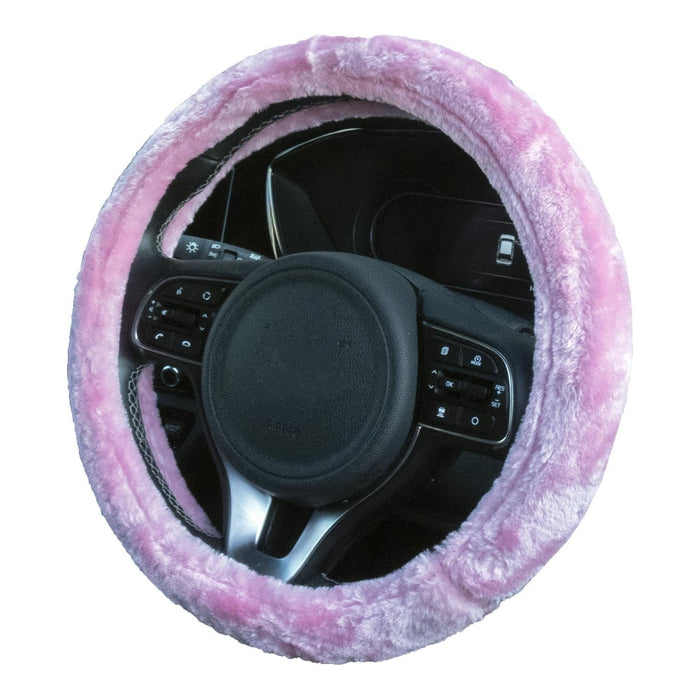 Pink Fluffy Furry Steering Wheel Cover for VW Beetle Golf Eos Jetta Polo & More