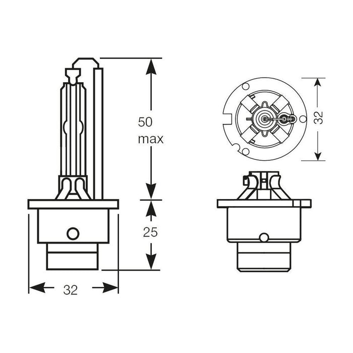 Ring Automotive R85122 D2S Projection Gas Discharge Bulb, 85 V, 35 W