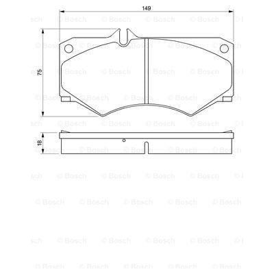 Bosch Brake Pad Set Bp715 fits Mercedes-Benz T1-400 408D - 2.3 - 88-95 098646784