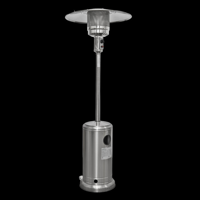 Dellonda 13kW Stainless Steel Commercial Gas Outdoor Garden Patio Heater Wheels