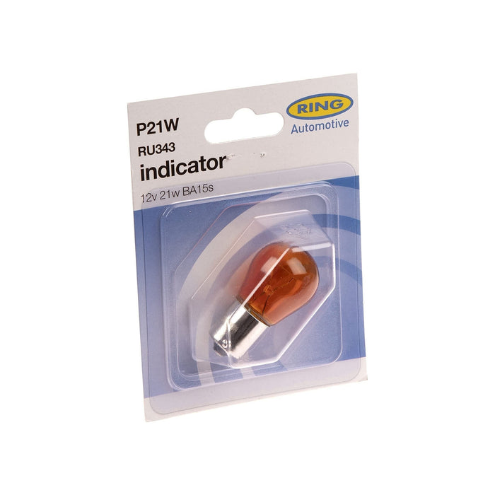 Ring Automotive RU343 12V 21W Ba15S Scc Indicator (Amber)