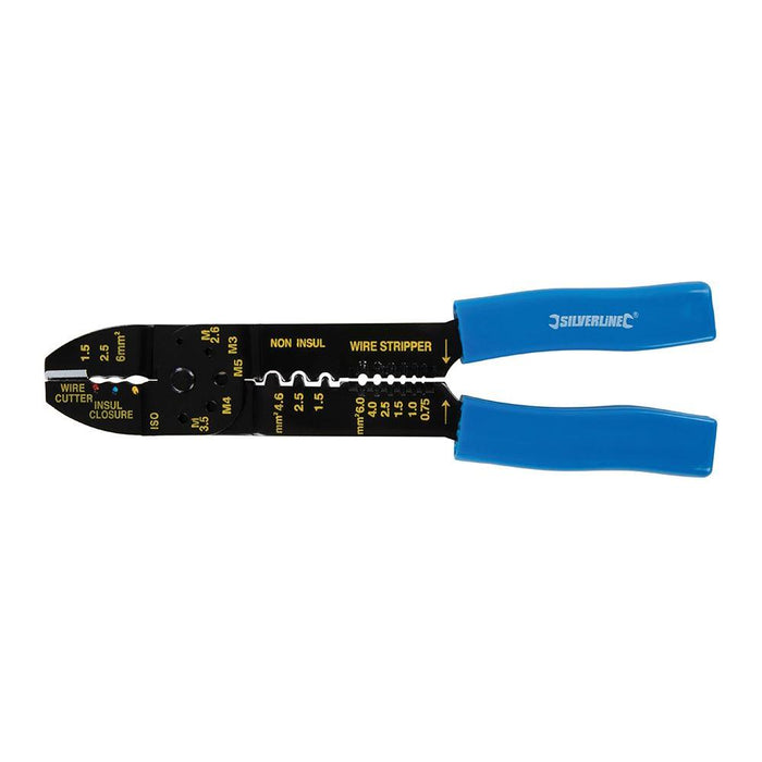 Silverline Crimping & Stripping Pliers 230mm Silverline  - Dynamic Drive