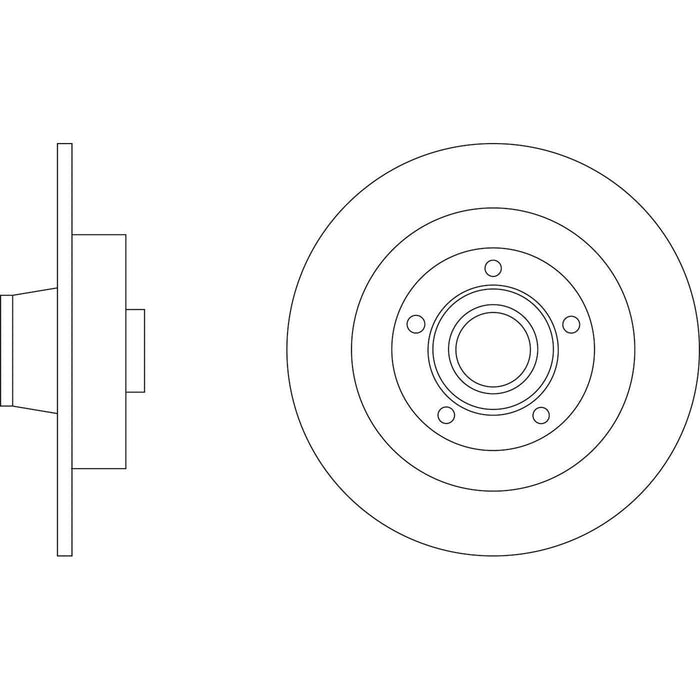 Apec Brake Disc Rear Fits Renault Megane Scenic