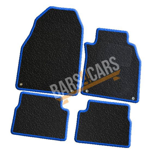 Fully Tailored Blue Trim Carpet Mats for Saab 9-3 02> Set of 4 With 4 Clips UKB4C  - Dynamic Drive