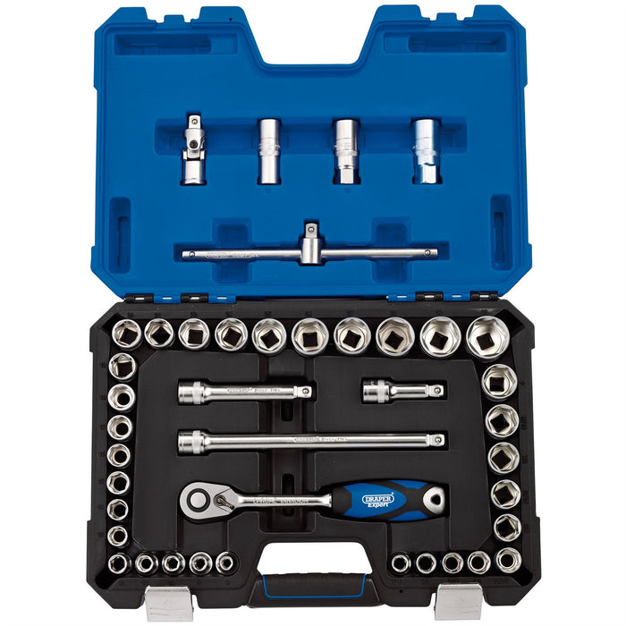 Draper Expert Combined MM/AF Socket Set, 1/2" Sq. Dr. (41 Piece) 16453 Draper  - Dynamic Drive