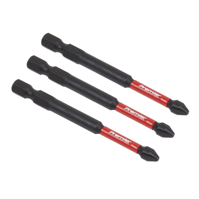 Sealey Phillips #2 Impact Power Tool Bits 75mm 3pc AK8255 Sealey  - Dynamic Drive