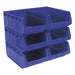 Sealey Plastic Storage Bin 310 x 500 x 190mm Blue Pack of 6 TPS56B Sealey  - Dynamic Drive