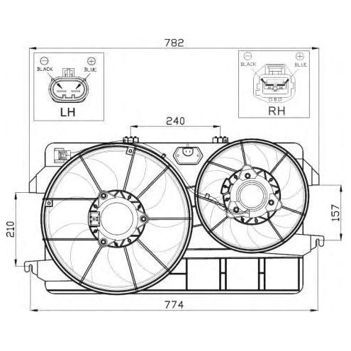 NRF Radiator Fan 47450 NRF  - Dynamic Drive