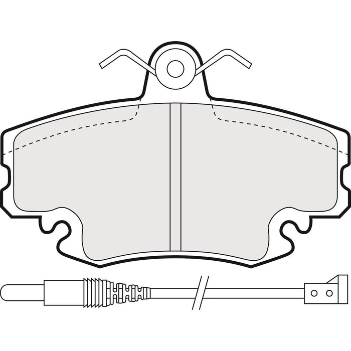 Apec Brake Pads Front Fits Renault Clio Extra Megane R19 R21 R5 Twingo Apec  - Dynamic Drive