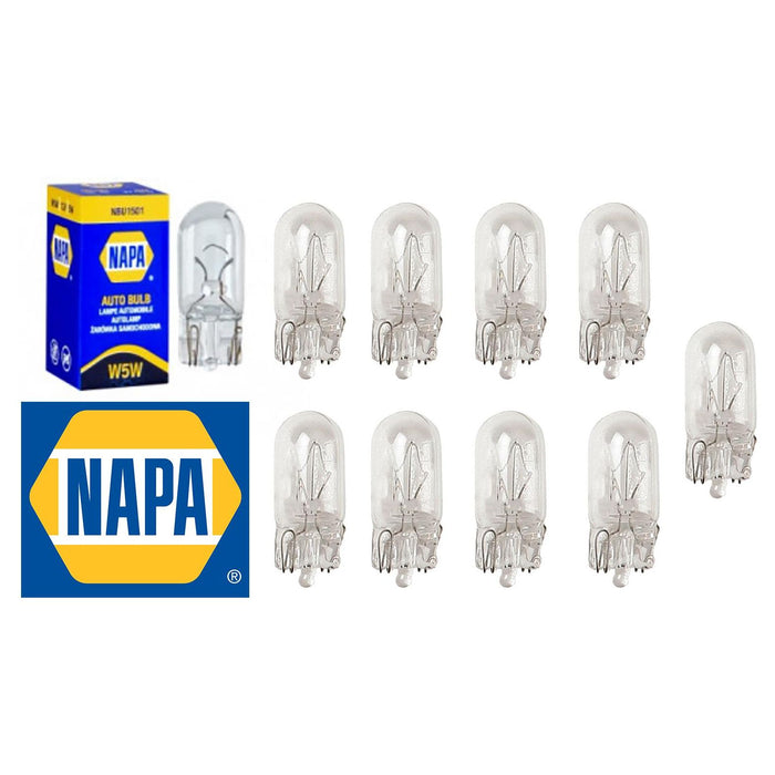 NAPA W5W T10 Car Bulbs Capless Side Light 501 Indicator Wedge 12v 5w UK Napa  - Dynamic Drive