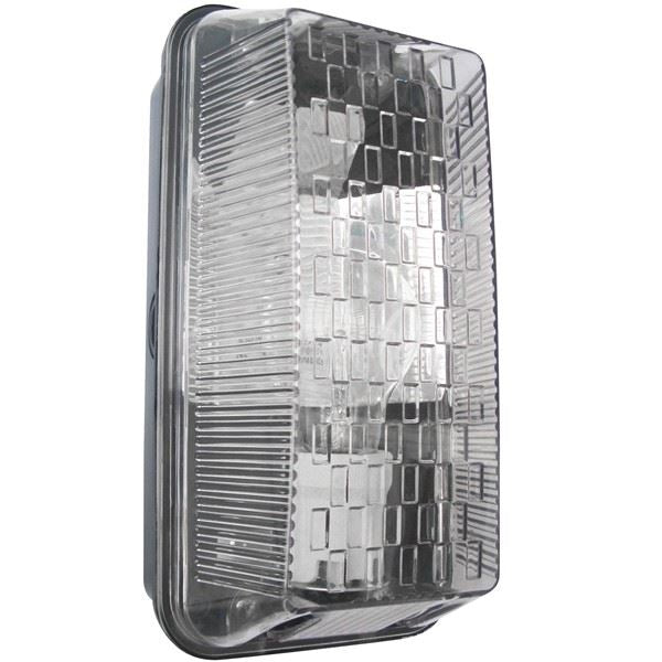 Powermaster Rectangular Bulkhead Light - Black - 100W