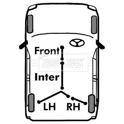 Borg & Beck Brake Cable- Lh Rear fits Ford Transit RWD double 0609 BKB3109 Borg & Beck  - Dynamic Drive