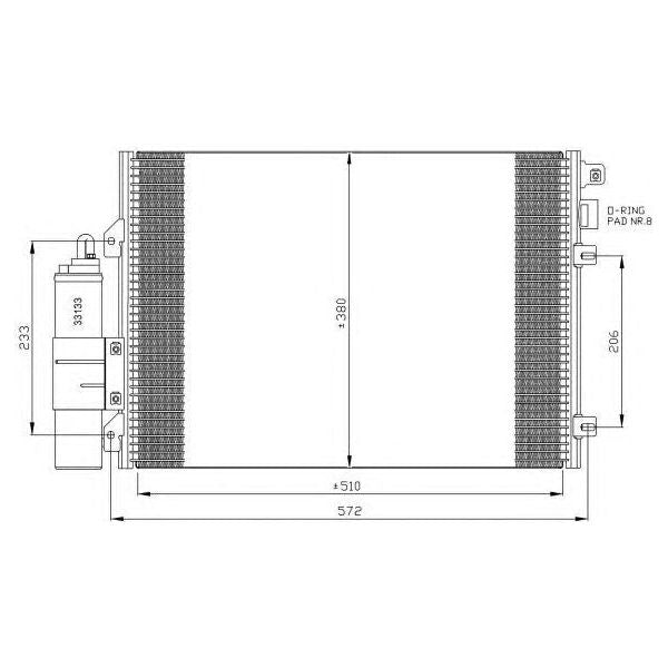 NRF Air Con Condenser fits Renault Clio Kangoo Thalia