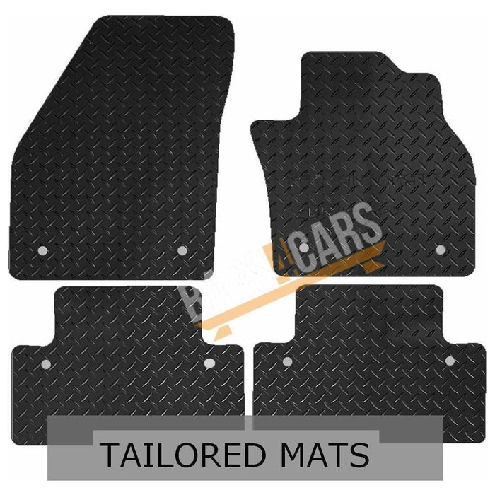 Red Trim Tailored Rubber Car Mats for Volvo V50 Clips Automatic Version Set of 4 8 Clips UKB4C  - Dynamic Drive