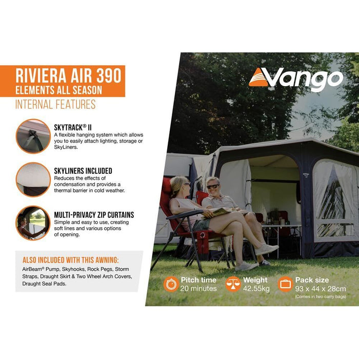 Vango Riviera Air 390 Elements TC Caravan Awning Vango  - Dynamic Drive