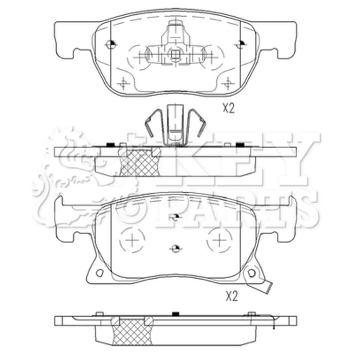 Genuine Key Parts Rear Brake Pads KBP2567