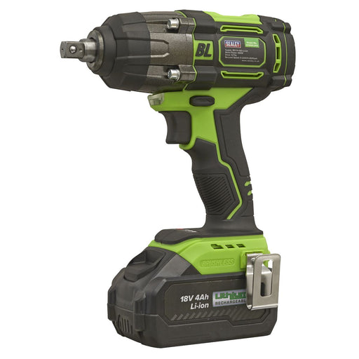 Sealey 1/2"Sq Drive Hi-Vis Cordless Brushless Impact Wrench 18V 4Ah CP650LIHV Sealey  - Dynamic Drive