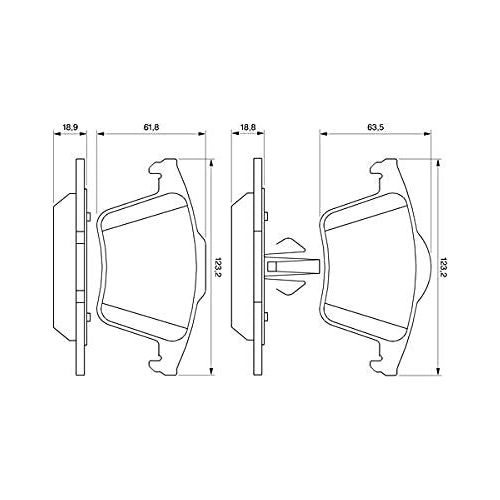 Genuine Bosch Brake Pad Set Bp1012 fits Volvo XC90 D5 - 2.4 - 05-14 0986494102