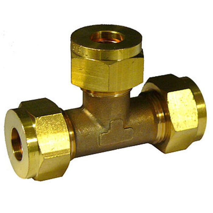 AG Gas Equal Tee 22mm