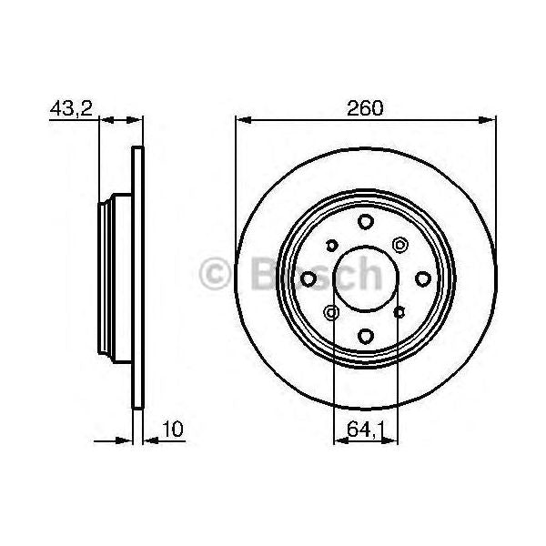 Bosch Brake Discs Pair fits Honda Prelude - 2.0 - 91-96 0986478680