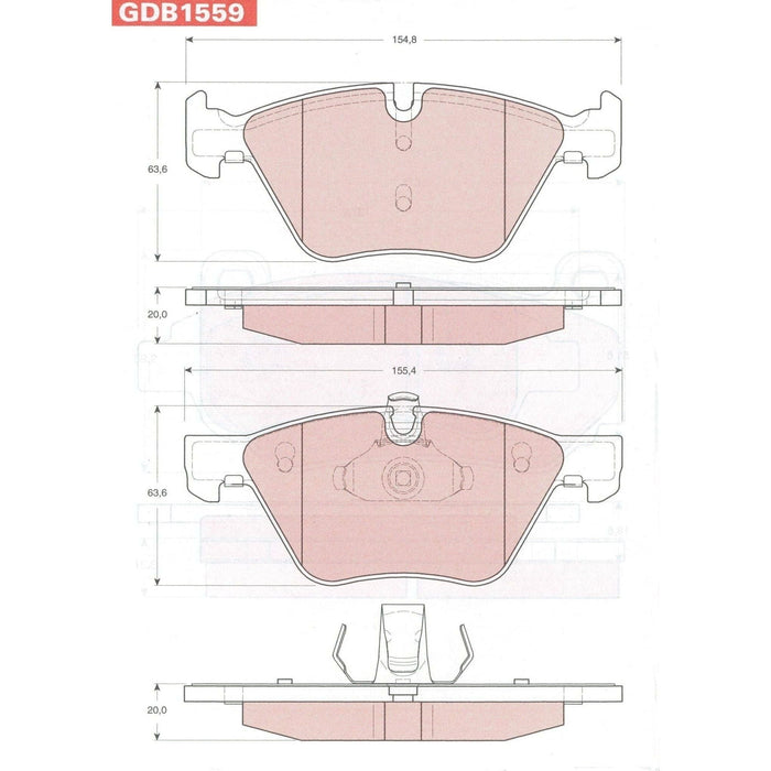 Genuine TRW Brake Pads (Front) (R90) GDB1559