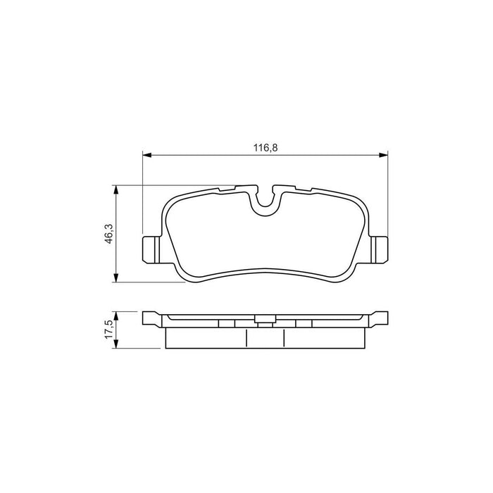 Bosch Brake Pad Set Bp1059 fits Land Rover Discovery TD - 2.7 - 04-09 0986494148