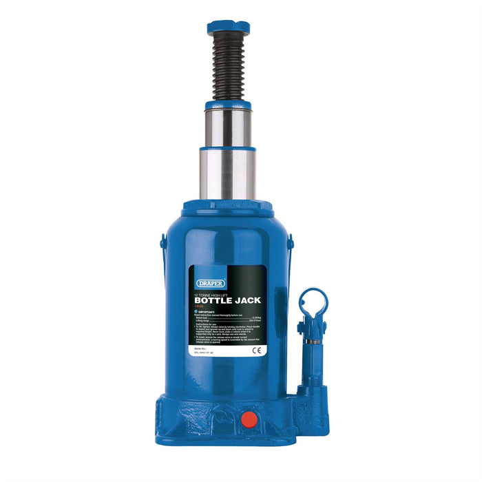 Draper High Lift Hydraulic Bottle Jack, 12 Tonne 13126 Draper  - Dynamic Drive