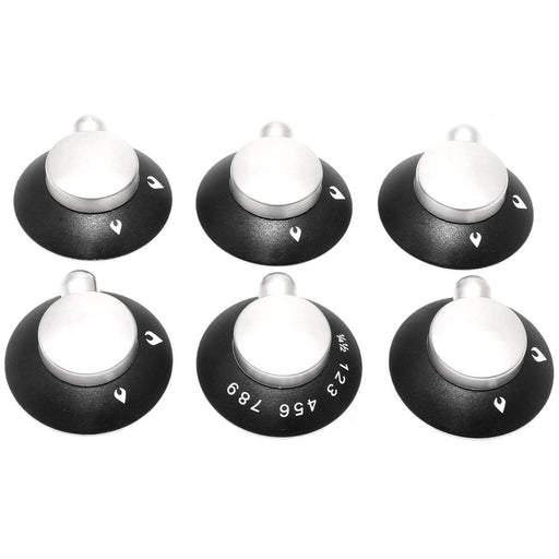 Thetford Oven, Grill Hob Knob Kit Black & Satin for Enigma Cookers (SSPA0903 Thetford  - Dynamic Drive