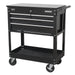 Sealey Heavy-Duty Mobile Tool & Parts Trolley with 4 Drawers & Lockable Top Blac Sealey  - Dynamic Drive