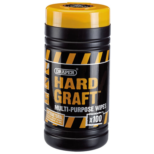 Draper 'Hard Graft' Multi-Purpose Wipes (Tub of 100) 84711 Draper  - Dynamic Drive