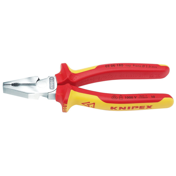 Draper Knipex 02 06 180 Fully Insulated High Leverage Combination Pliers, 180mm Draper  - Dynamic Drive