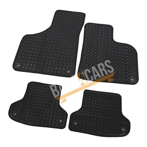 Fully Tailored Black Rubber Car Mats for Audi A3 03-12 Set of 4 With 8 Clips UKB4C  - Dynamic Drive