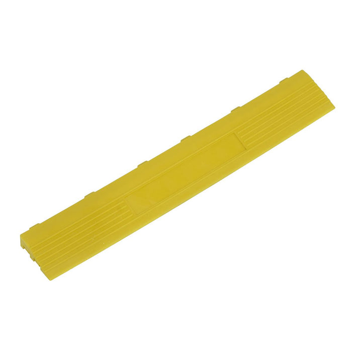 Sealey Polypropylene Floor Tile Edge 400 x 60mm Yellow Female Pack of 6 FT3EYF Sealey  - Dynamic Drive