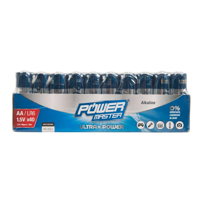 Powermaster AA Super Alkaline Battery LR6 40pk 40pk