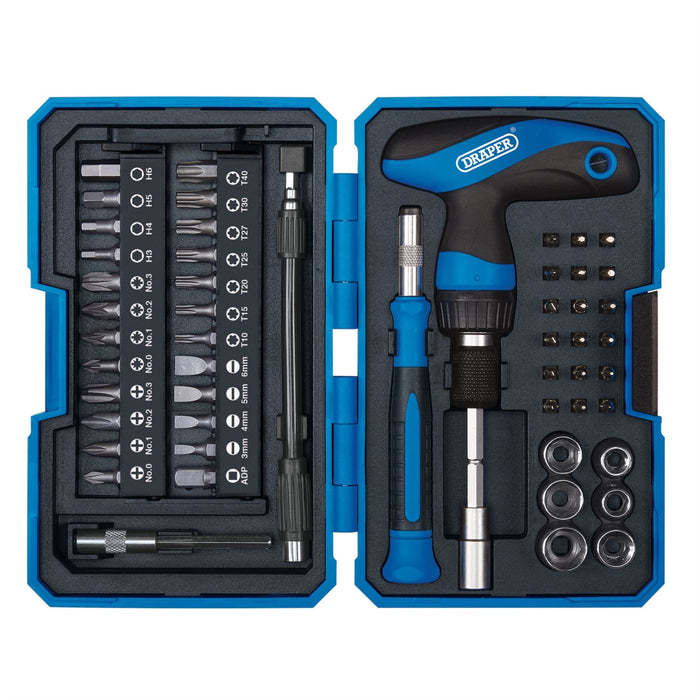 Draper T-Handle Ratchet Screwdriver Set (53 Piece) 28031