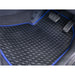 Blue Trim Tailored Black Rubber Car Mats for Toyota Aygo Set of 4 With 1 Clips UKB4C  - Dynamic Drive