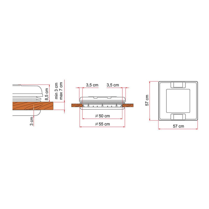 Fiamma Rooflight Vent 50 White for RV Roof Vent