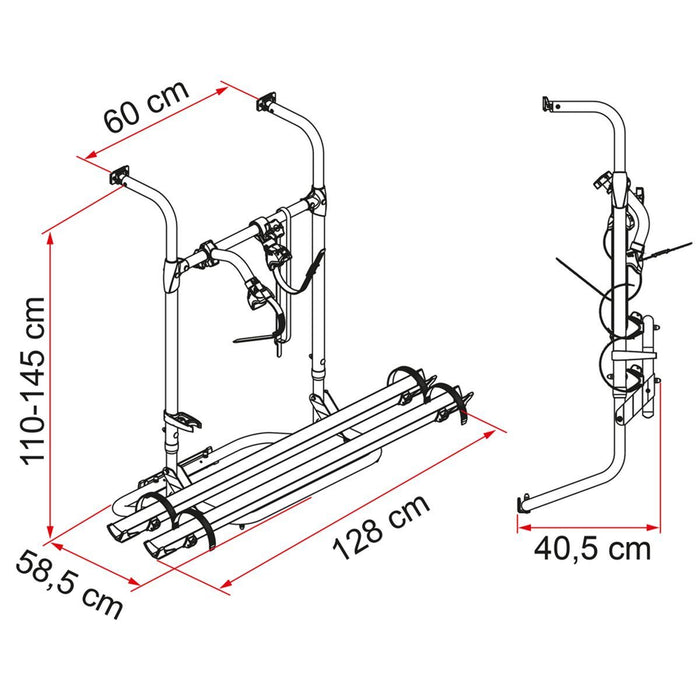 Fiamma Carry Bike Simple Plus 200 Lightweight Bike Rack for RV