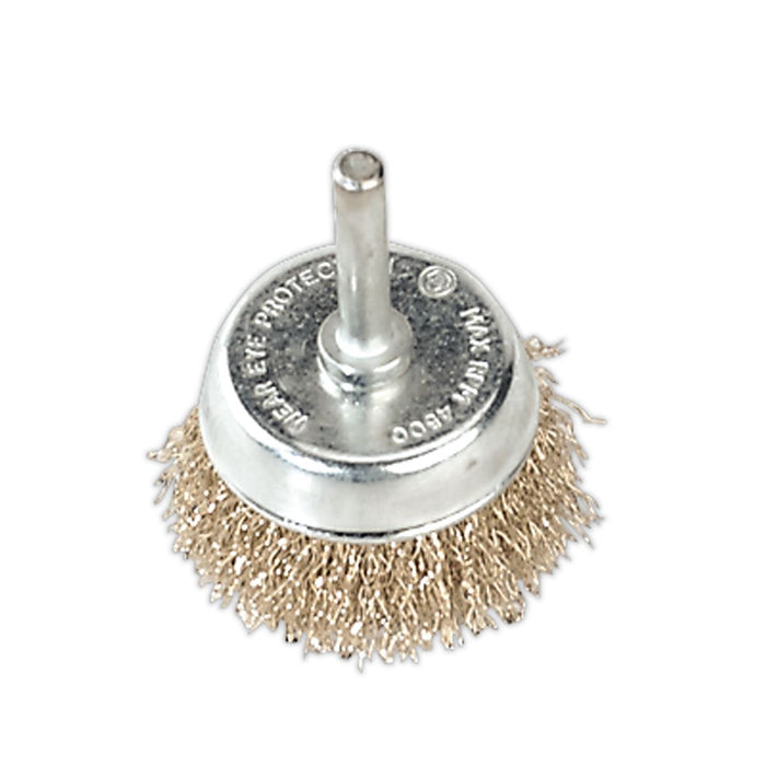 Sealey Wire Cup Brush50mm with6mm Shaft SCB50 Sealey  - Dynamic Drive