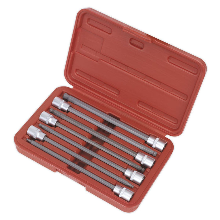 Sealey Ball-End Hex Socket Bit Set 7Pc 3/8Inchsq Drive 200mm